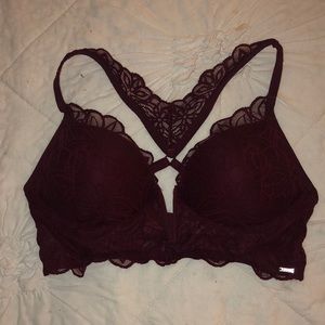 VS maroon lace bra